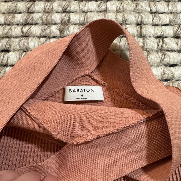 Babaton cross neck top in blush - Picture 2 of 2